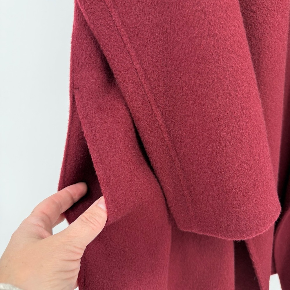 Theory Shawl Collar Clairene Jacket Wool Cashmere in Currant Size P XS - Picture 8 of 11